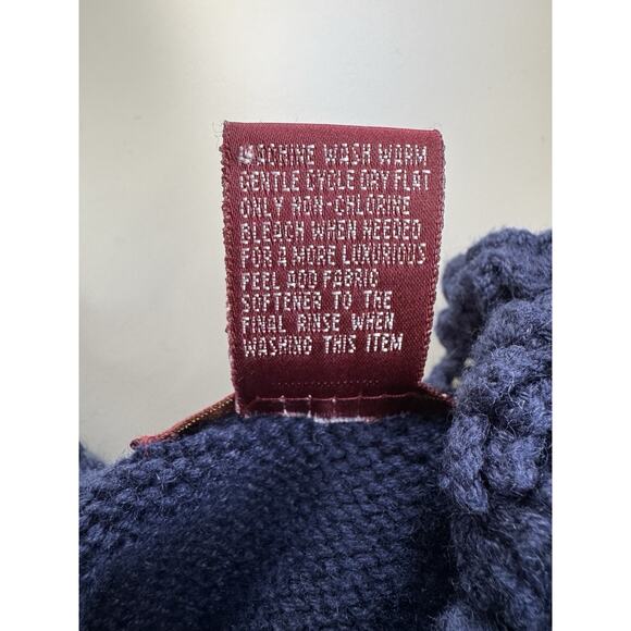 VTG Crochet Collar Short Sleeve Sweater Womens M Navy Blue Preppy GrannyCore - Picture 10 of 14